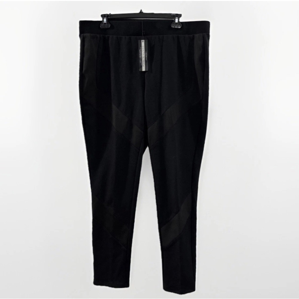 NWT Lane Bryant LIVI Plus Size 18 Black High-Rise Mesh Panels Stretch Leggings‎